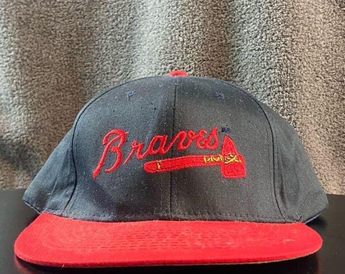 Vintage Atlanta Braves Snapback Hat OSFA MLB Baseball Georgia ATL National League Classic Hank Aaron Classic 1990s 90s