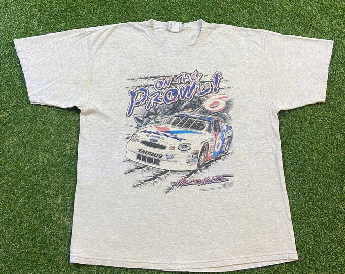 Vintage Mark Martin 6 T Shirt Tee Chase Authentics Size XXL 2XL NASCAR Daytona 500 1990s 90s All Over Racing