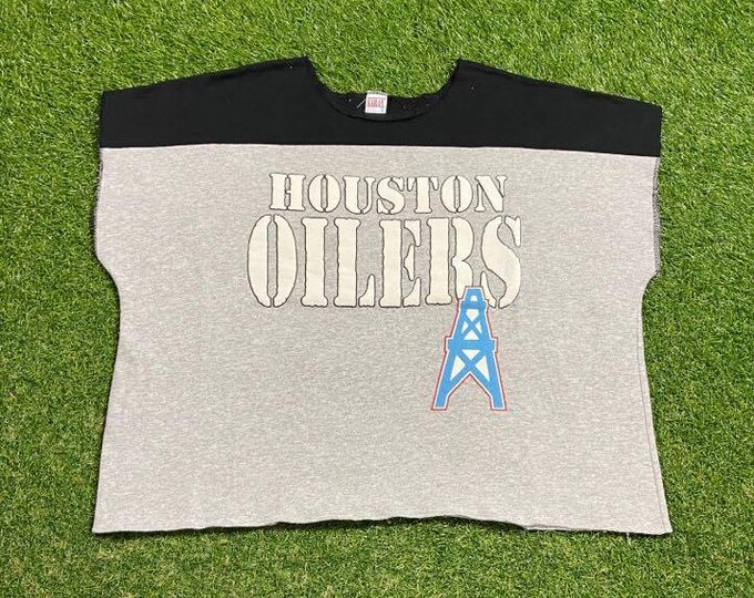 Vintage Houston Oilers Crewneck Sweatshirt Made Usa Size Xtra Large XL Tennessee Titans NFL AFC Football 1990s 90s Pull Over Oversized