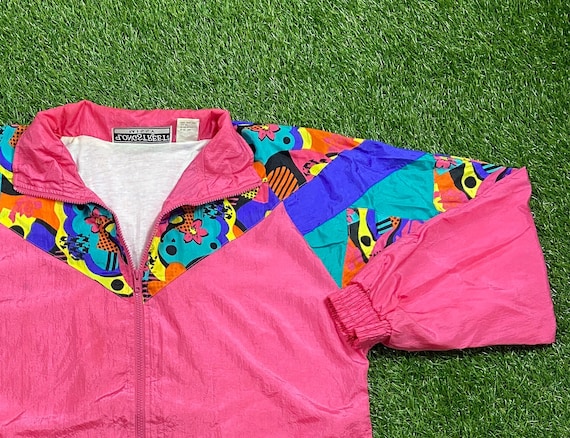 Vintage Graphic Windbreaker Zip up Jacket Longstreet Missy Size