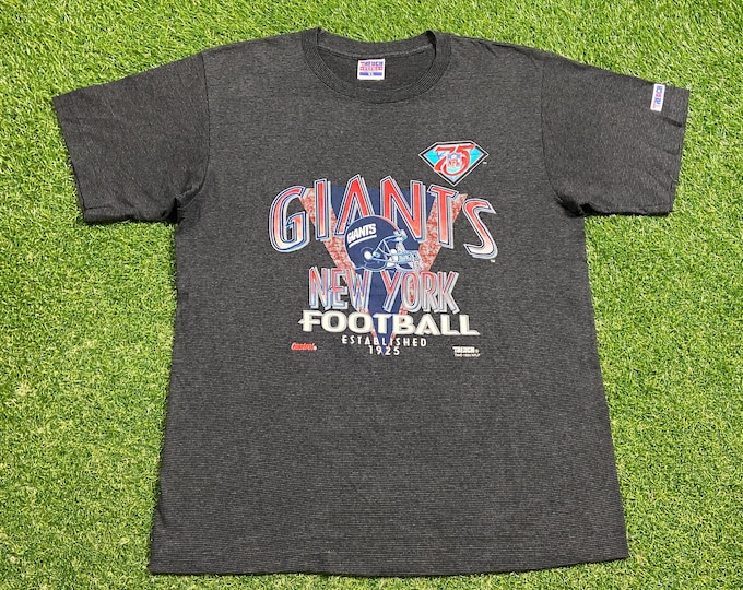 Vintage New York Giants T Shirt Tee Made USA Size Xtra Large XL NFL Football Big Blue Ny Eli Manning 1990s 90s