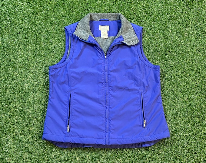 Vintage L.L. Bean Vest Jacket Size Medium M Freeport Maine Winter Athletic Jacket Hiking Coat Quality Warm 1990s 90s