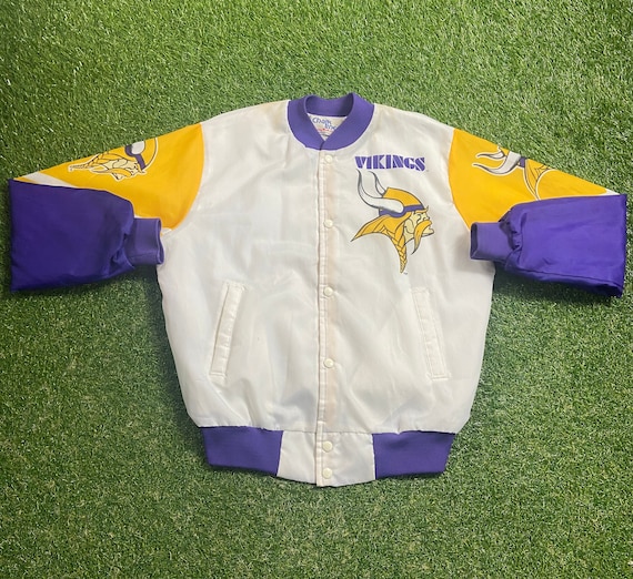 Vintage Minnesota Vikings Bomber Varsity Jacket Chalk Line Made