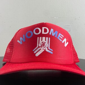 Vintage Woodmen Snapback Hat OSFA Multicolor Classic Trucker Hat Rare Cap 1990s 90s