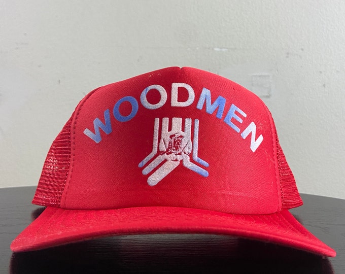 Vintage Woodmen Snapback Hat OSFA Multicolor Classic Trucker Hat Rare Cap 1990s 90s