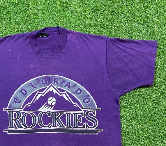 Colorado Rockies Throwback Vintage Longsleeve T Shirt