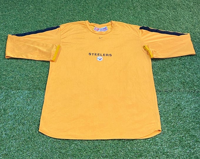 Vintage Pittsburgh Steelers Long Sleeve Shirt Nike Size XXL 2XL NFL Football Pennsylvania Steel Curtains Classic 1990s 90s