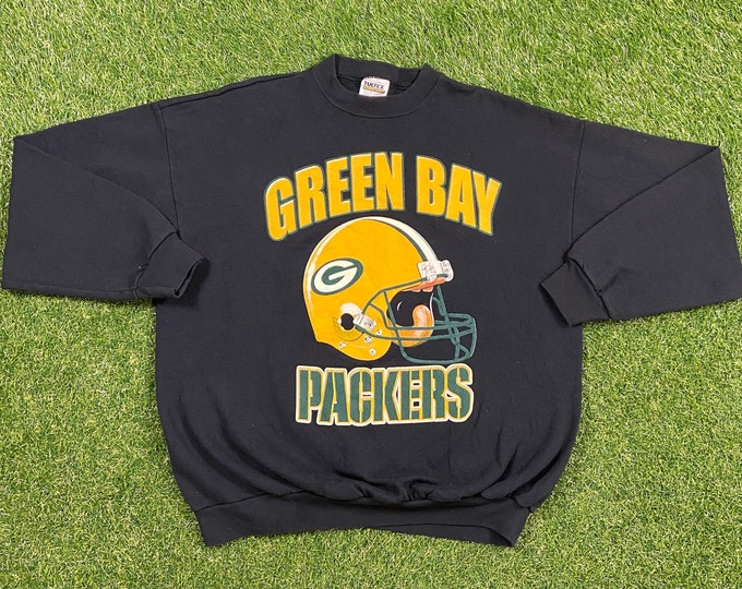 Vintage Green Bay Packers Crewneck Sweatshirt Tultex Size Xtra Large XL NFL Football Wisconsin Brett Favre Pull Over 1990s 90s