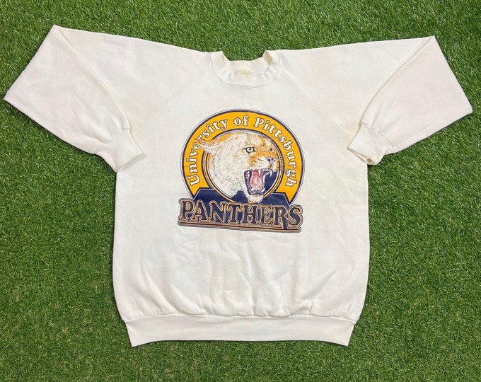 Vintage University of Pittsburgh Panthers Crewneck Sweatshirt Size Xtra Large XL NCAA College Basketball Pennsylvania Pull Over Oversized