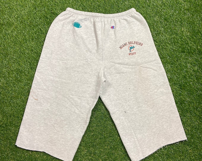 Vintage Miami Dolphins Sweat Pants Champion Made USA Size Large L NFL Football 305 Florida Marino 1990s 90s