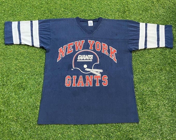 Vintage New York Giants T Shirt Tee Made USA Size Xtra Large XL NFL Football Big Blue Ny Eli Manning 1990s 90s