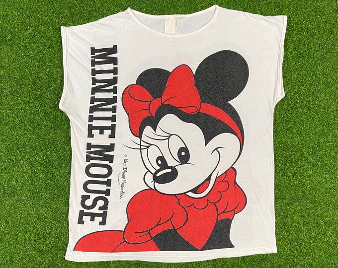 Vintage Disney Minnie Mouse Sleeveless T Shirt 1990s Walt Disney World Classic Mickey Mouse 90s Magic Size Xtra Large XL