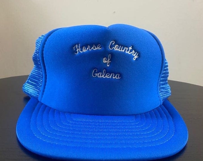 Vintage Horse Country of Galena Snapback Hat Designer Award Headwear OSFA Horse Riding Tour Illinois 1990s 90s