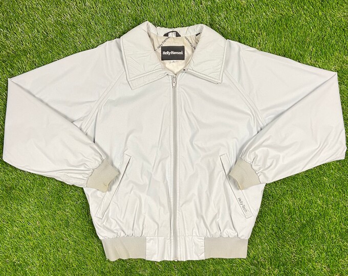 Vintage Helly Hansen Winter Jacket Size Small Warm Zipper Jacket Windbreaker Mens 1980s 80s Sports Coat Hiking Coat Norway Outdoors