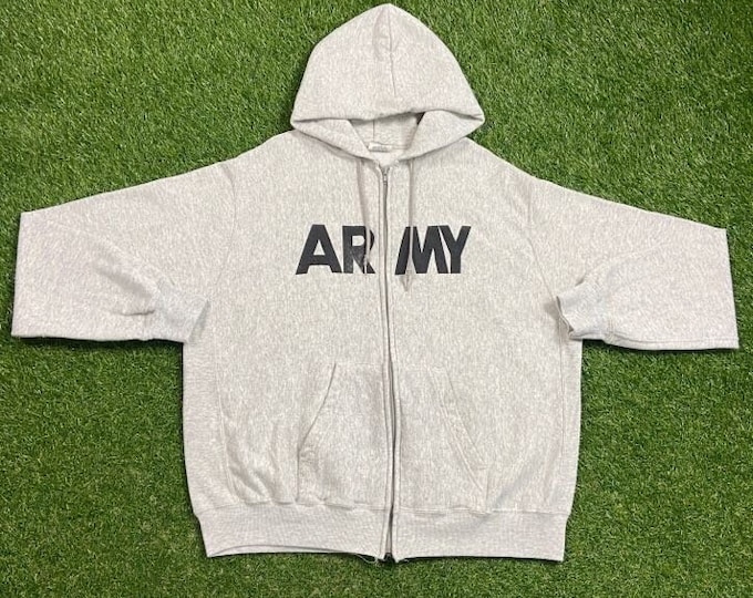 Vintage Army Hoodie Sweatshirt Size Xtra Large XL USMA United States Military Navy Military 1990s 90s Pull Over Oversized