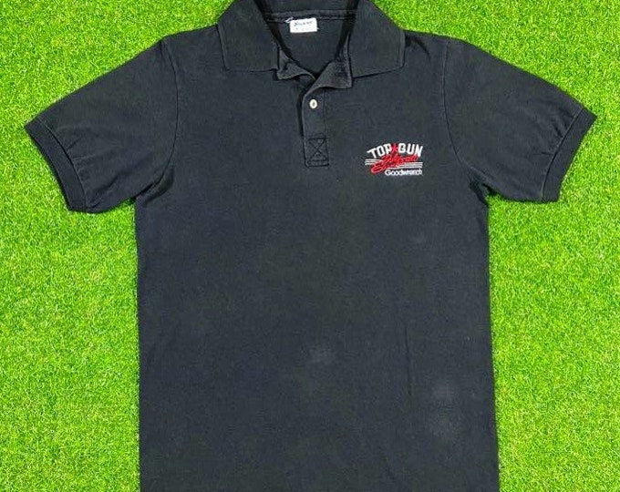 Vintage Dale Earnhardt 3 Top Gun Goodwrench Polo NASCAR Steadman Small Made in USA 1990s 90s Small Ring Intimidator Racing Classic Rare