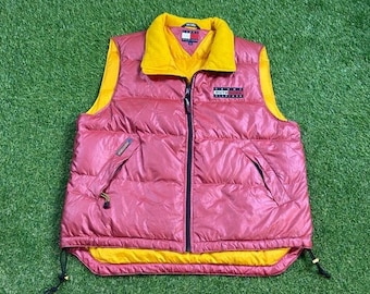 Vintage Tommy Hilfiger Jacket Vest Size Large L American Apparel Quality TH Winter Coat 1990s 90s