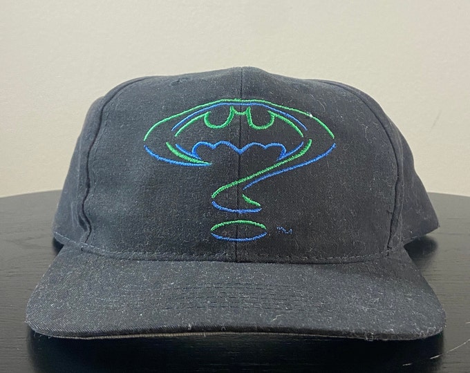 Vintage Batman Forever Snapback Hat Fresh Caps OSFA Tim Burton Superhero Cap Joker Dark Knight DC Comics 1990s 90s