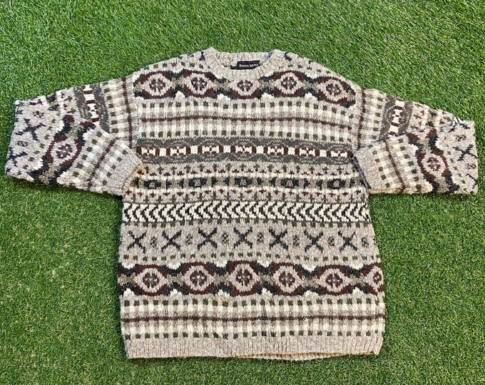 Vintage Banana Republic Knit Crewneck Sweater Size Medium M Travel and Safari Clothing Co America Apparel Pull Over Warm Comfy