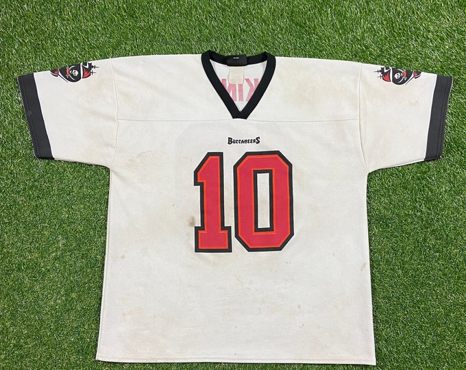 Vintage Tampa Bay Buccaneers Shaun King #10 Jersey Logo Athletic Size Xtra Large XL NFL Football Florida Tom Brady TB12 Distressed 1990s 90s