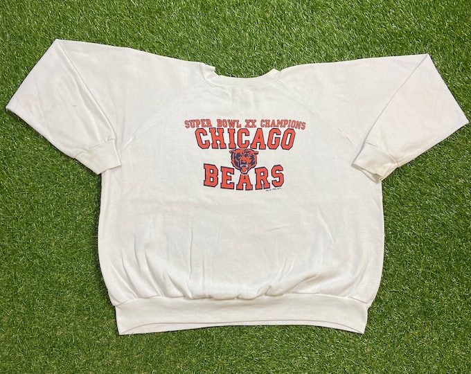Vintage Chicago Bears Crewneck Sweatshirt Size Medium M NFL Football Illinois 1990s 90s Pull Over Oversized