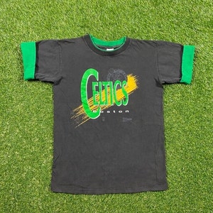 Vintage Boston Celtics T Shirt Tee Salem Sportswear Made USA Size Large L NBA Basketball Larry Bird New England Massachusetts 1990s 90s