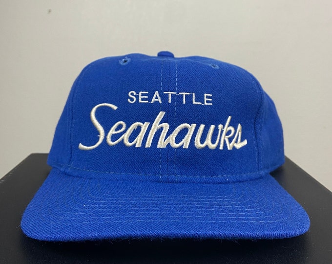 Vintage Seattle Seahawks Snapback Hat Sports Specialties Script NFL Football Washington 1990s 90s Eazy E