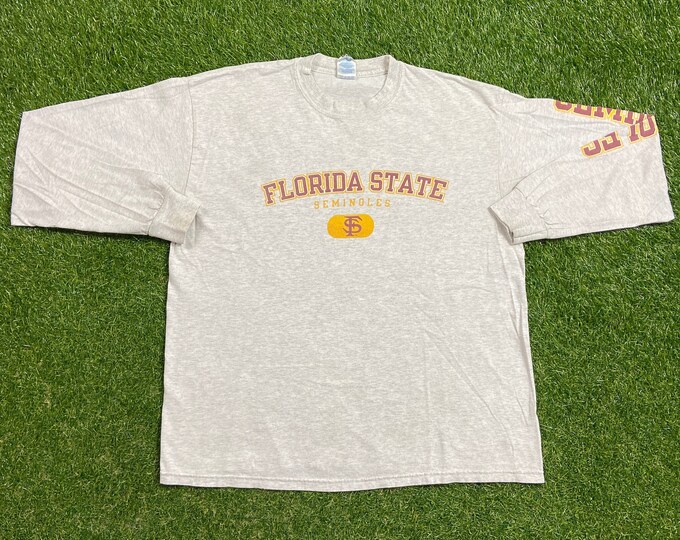 Vintage Florida State University Seminoles T Shirt Tee Gildan Size Xtra Large XL NCAA College Football Tallahassee FSU 1990s 90s