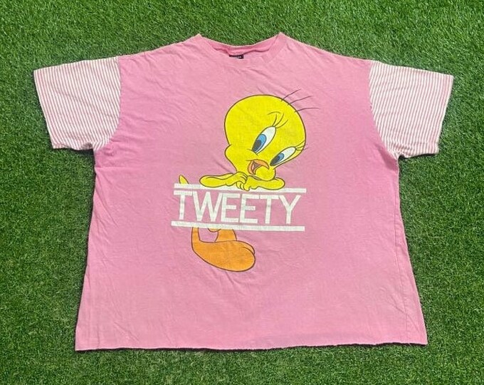 Vintage Tweety Bird T Shirt Tee Size Xtra Large XL Looney Tunes Warner Bros Space Jam Bugs Bunny 1990s 90s