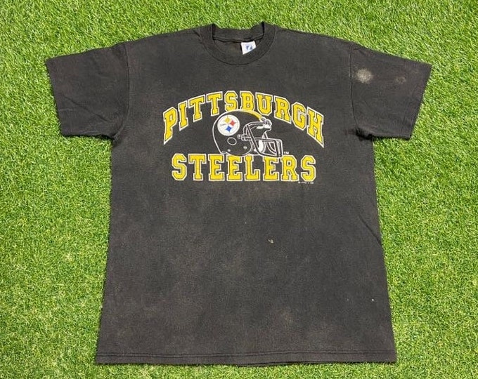 Vintage Pittsburgh Steelers T Shirt Tee Logo 7 Made USA Size Xtra Large XL NFL Football Pennsylvania 1990s 90s