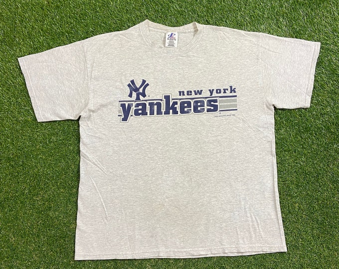 Vintage New York Yankees T Shirt Tee Logo Athletic Size Xtra Large XL MLB Baseball Nyc Bronx Jeter Classic 1990s 90s