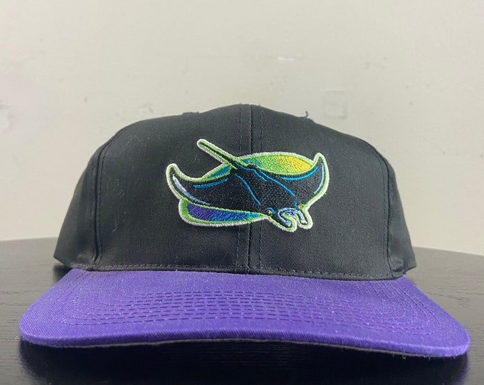 Vintage Tampa Bay Devil Rays Snapback Hat Signature OSFA MLB Baseball Bucs Florida 1990s 90s