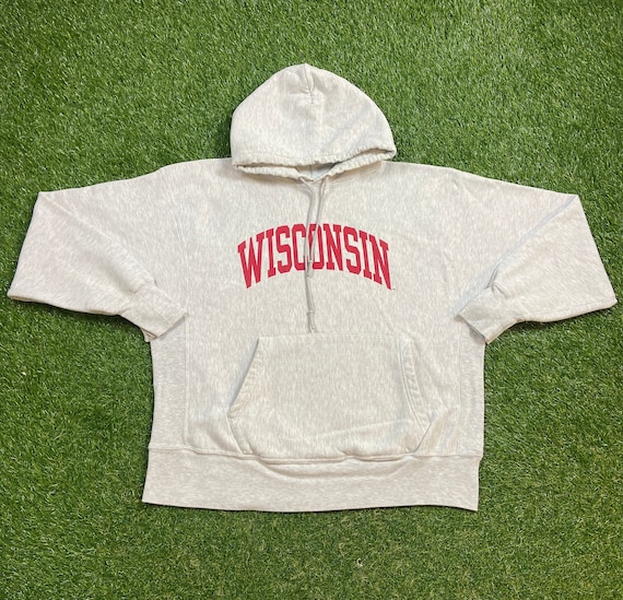 Vintage Wisconsin Badgers Hoodie Sweatshirt Champion Size Xtra 