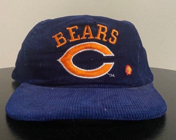 Vintage Chicago Bears Snapback Hat OSFA Illinois NFL Football 1980s 80s Corduroy