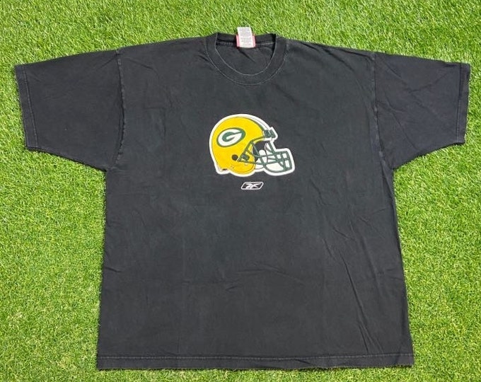Vintage Green Bay Packers T Shirt Tee Reebok Size Xtra Large XL NFL Football Wisconsin Bret Favre Cheese Head 1990s 90s