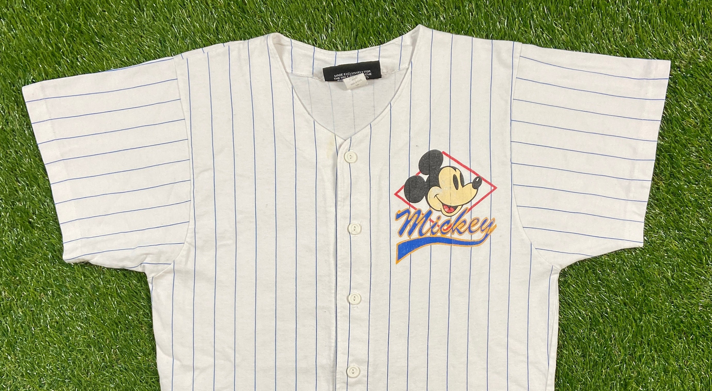 Vintage Mickey Mouse Baseball Jersey Shirt Disney Originals Made