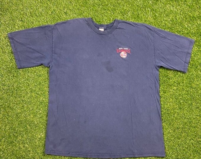 Vintage New York Yankees T Shirt Tee Made Usa Size XXL 2XL MLB Baseball 1990s 90s NYC Bronx Bombers Judge Jeter
