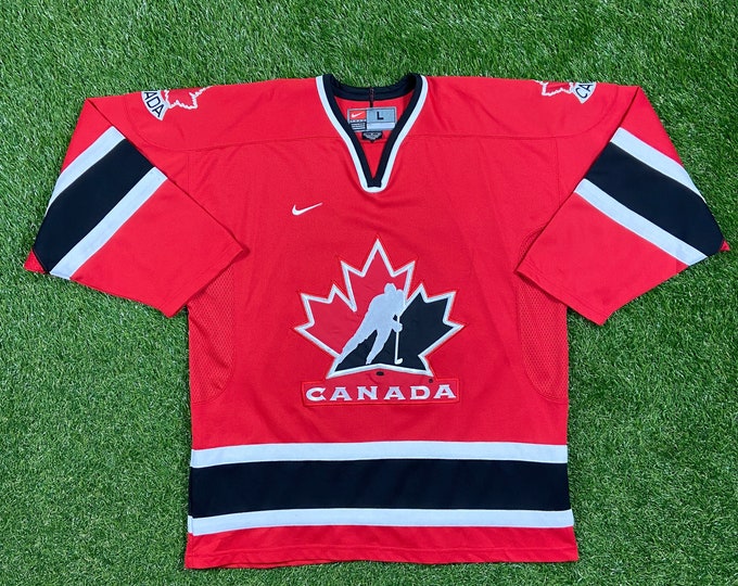 Vintage Hockey Canada Hockey Jersey Nike Size Large NHL Montreal Canadiens Toronto Maple Leafs Calgary Flames