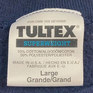 80s-era TULTEX printed sweatshirt, made in USA, men's size M equivalent, vintage. cotton gray type Vintage Second Hand
