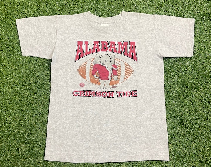 Vintage University of Alabama Crimson Tide T Shirt Tee Made USA Size Medium M NCAA College Football 1990s 90s