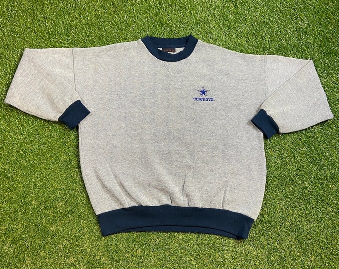 Vintage Dallas Cowboys Crewneck Sweatshirt Size Large L NFL Football Texas 1990s 90s Pull Over Oversized