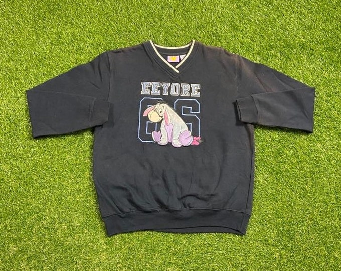 Vintage Winnie the Pooh Eeyore Crewneck Sweatshirt Size Small S Walt Disney World 80s 90s Wdw Disneyland Pull Over Comfy