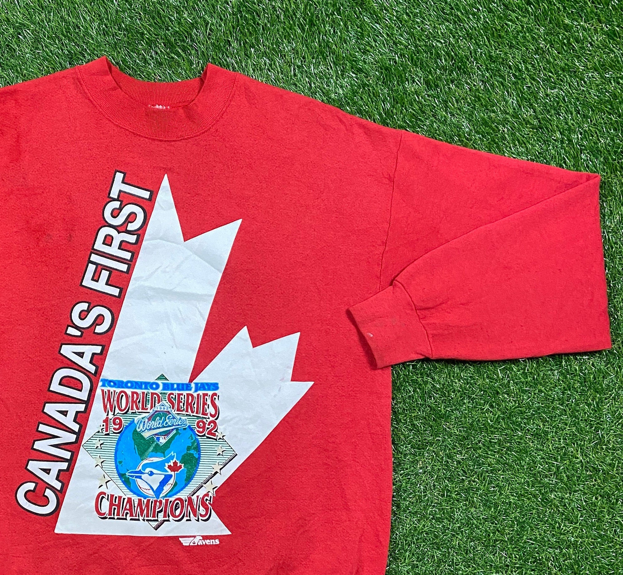 Vintage Red 1992 Blue Jays World Series Championship Crewneck