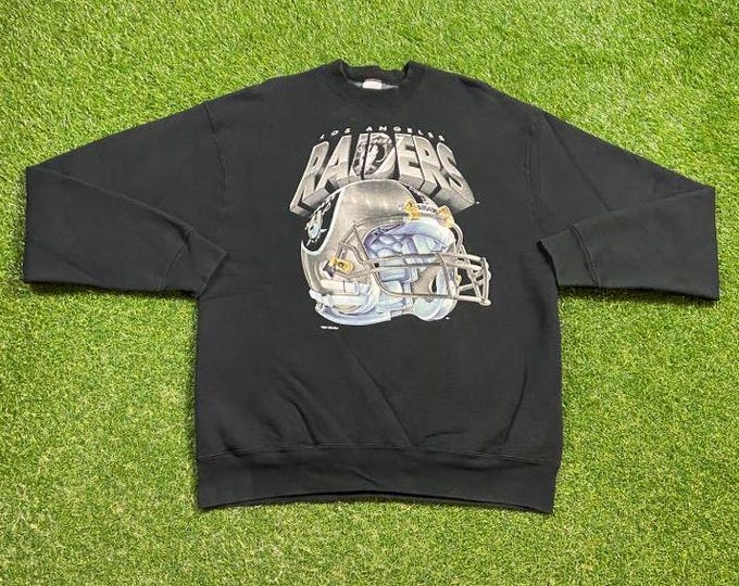 Vintage Los Angeles Raiders Crewneck Sweatshirt Made Usa Size Xtra Large XL NFL Football Oakland California Las Vegas NWA Pull Over 90s