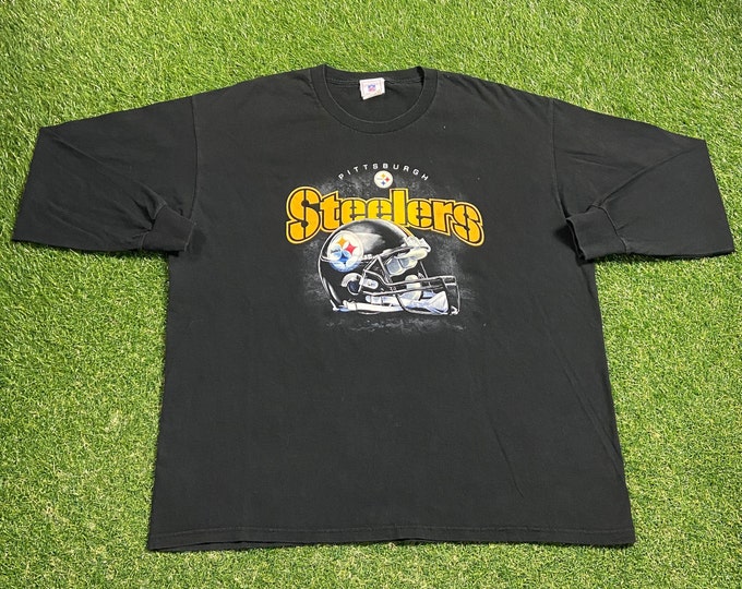 Vintage Pittsburgh Steelers Long Sleeve Shirt Size XXL 2XL NFL Football Pennsylvania Steel Curtains Classic 1990s 90s