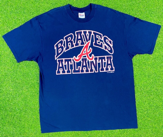 Vintage Atlanta Braves National League T Shirt 1990s MLB Hanes 