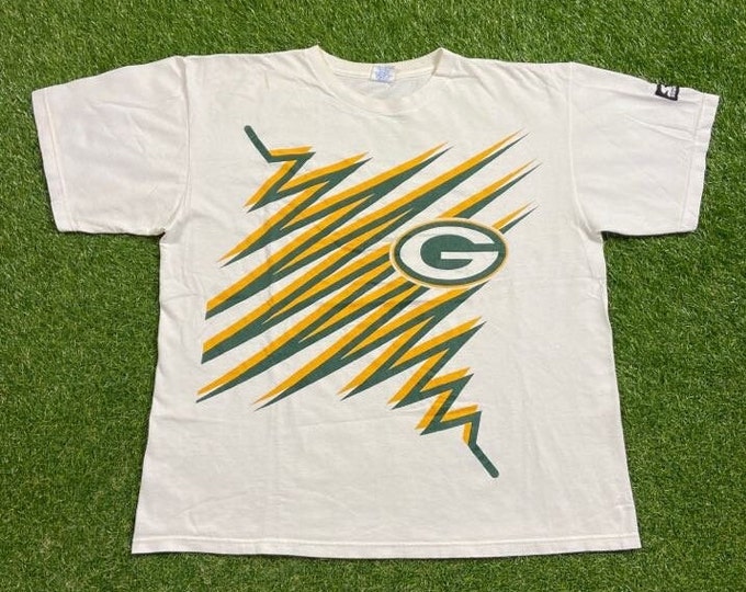 Vintage Green Bay Packers T Shirt Tee Starter Made USA Size Xtra Large XL NFL Football Wisconsin Pack Favre Cheese Head 1990s 90s