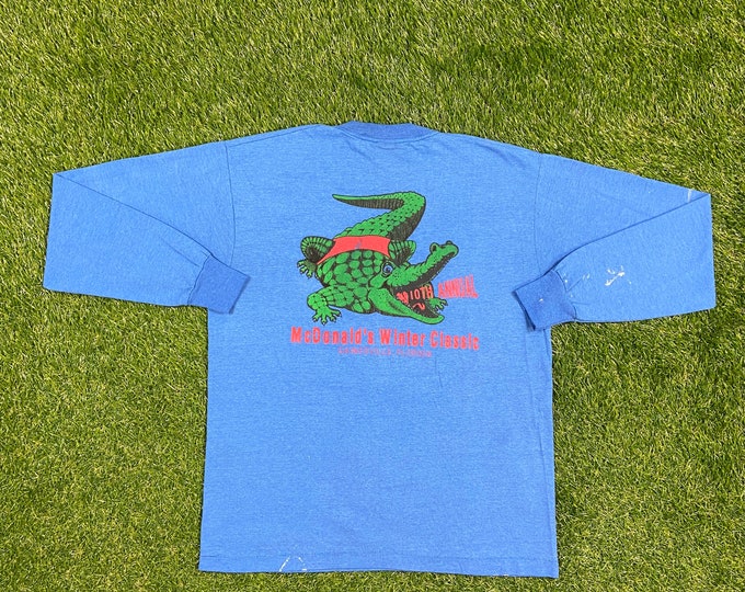 Vintage Florida Gators McDonalds Long Sleeve Shirt Screen Stars Made USA Size Large NCAA College Football UF University of Florida Fast Food