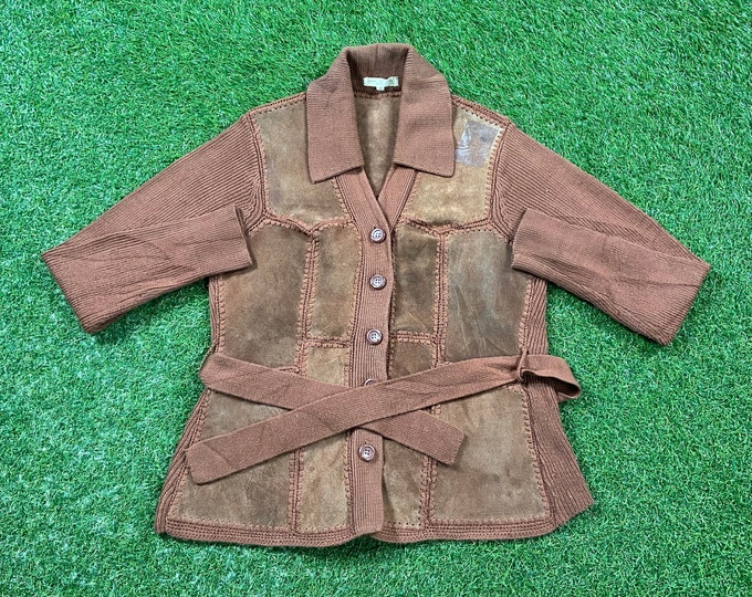 Vintage Brown Jacket Size Medium M Authentic Quality Very Warm Coat 1970s 70s