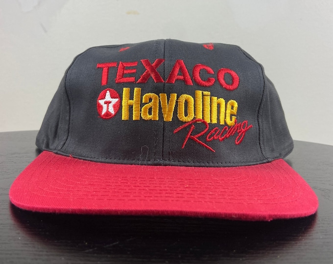 Vintage Texaco Havoline Racing Snapback Hat Cap The Louisville Line OSFA NASCAR Racing Daytona 500 1990s 90s
